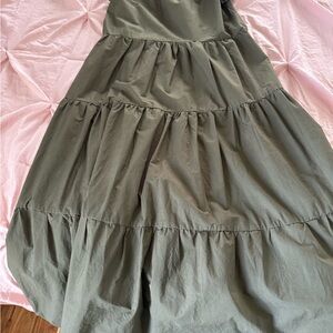 Chepe Maxi Dress in Olive Green